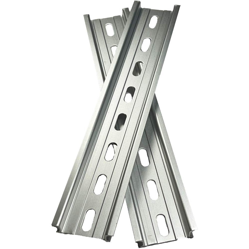 ICI T&G 2 Pieces DIN Rail Slotted Aluminum RoHS 8" Inches Long 35mm Wide 7.5m...