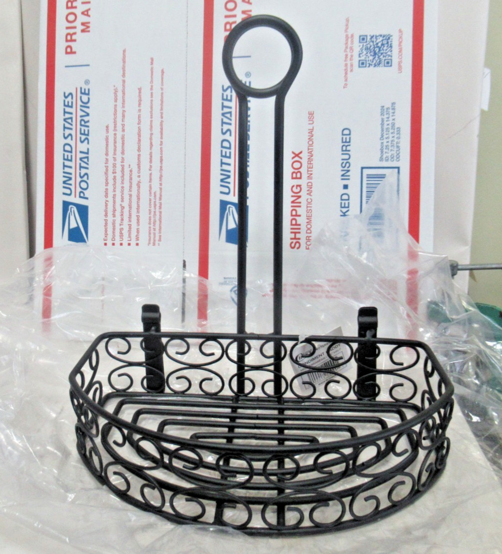 4-CHOICE HALF Round TABLETOP MEDITERRANEAN WROUGHT IRON CONDIMENT CADDY 4 CADDYS