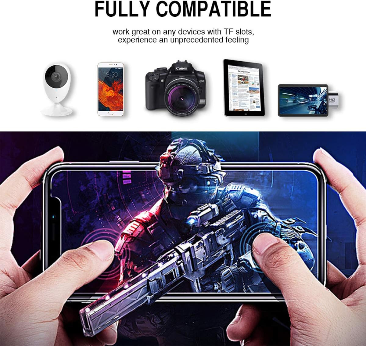 MORIC 512GB Micro SD Card with Adapter with Adapter SD Card Class 10 Memory Card
