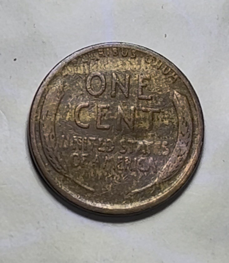 1921 Lincoln Cent Aged Wood Grain Original