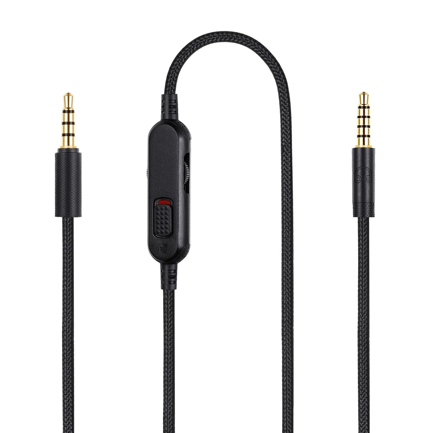 6ft Detachable Headset Cable with Inline Volume Controller for Multiple Devices