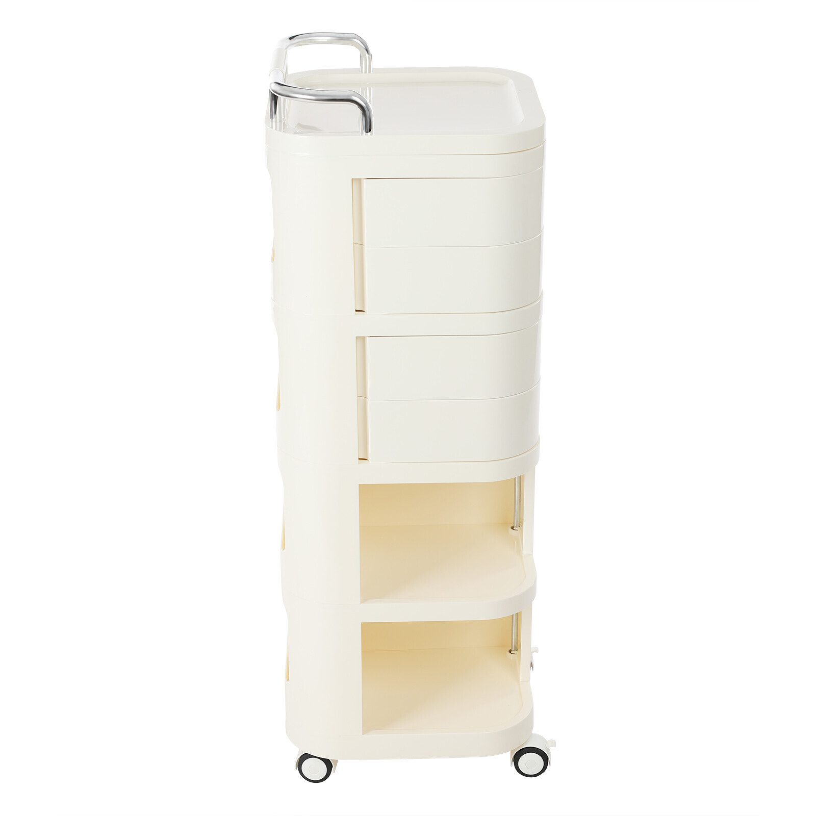 4-Tier Rolling Kitchen Trolley Rack – Versatile Storage Cart for Home & Office