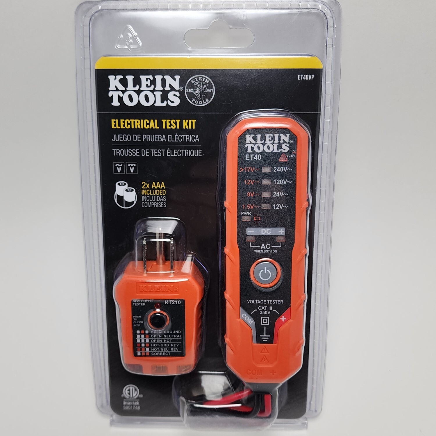Klein Tools ET40VP Electrical Test Kit Brand New, Sealed Batteries Included