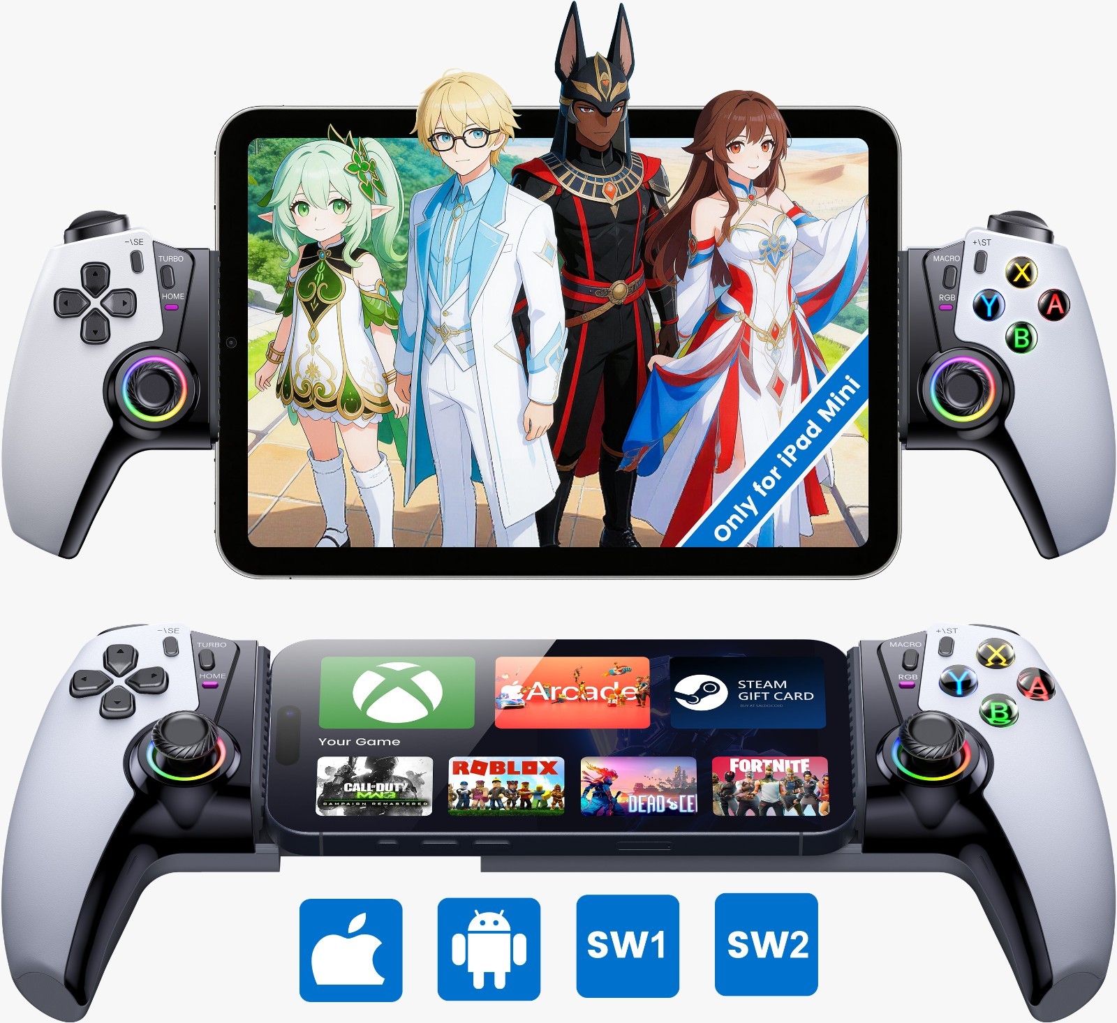 for Switch 2/OLED/iOS/Android Wireless Bluetooth Mobile Phone Game Controller