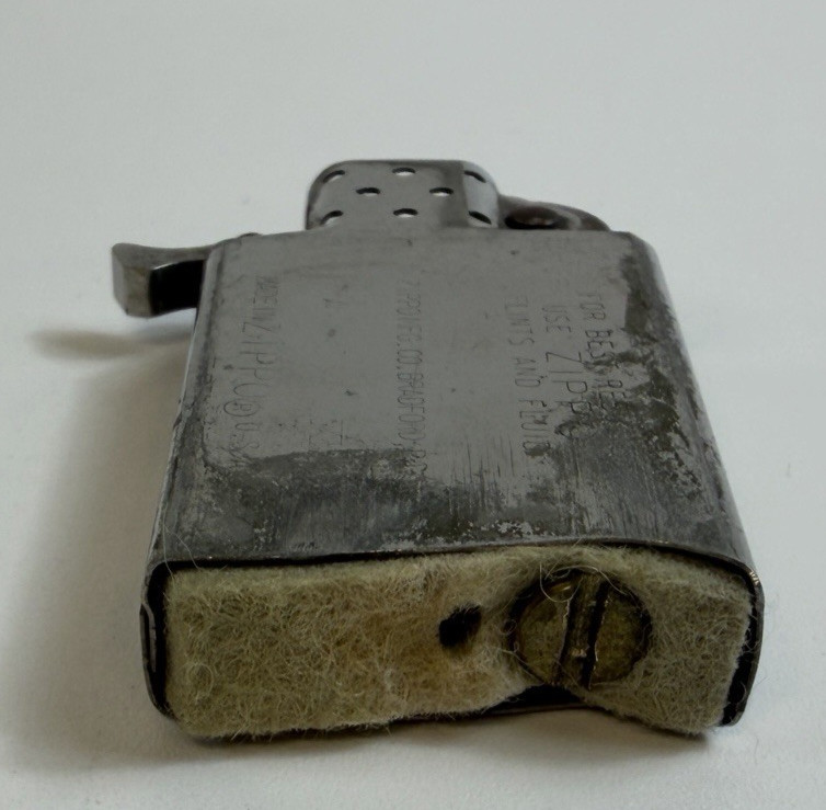 1996 Zippo Slim Pinstripe Lighter Monogrammed LBM