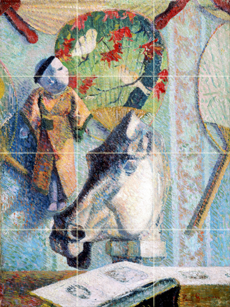 Art Paul Gauguin Horse's Head Mural Ceramic Bath Backsplash Tile #1631