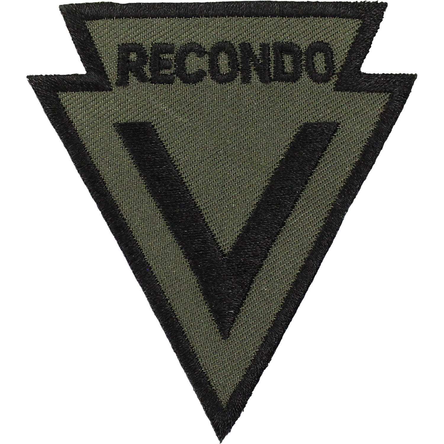 MACV Recondo Patch Subdued ( Olive Drab / Black ) ( 2 1/2" x 2 7/8" ) P221A
