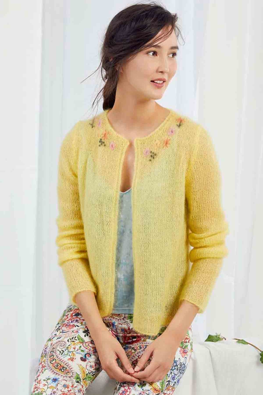 Jacket - Lang Yarns Mohair Luxe - Model package knitting package with Anle