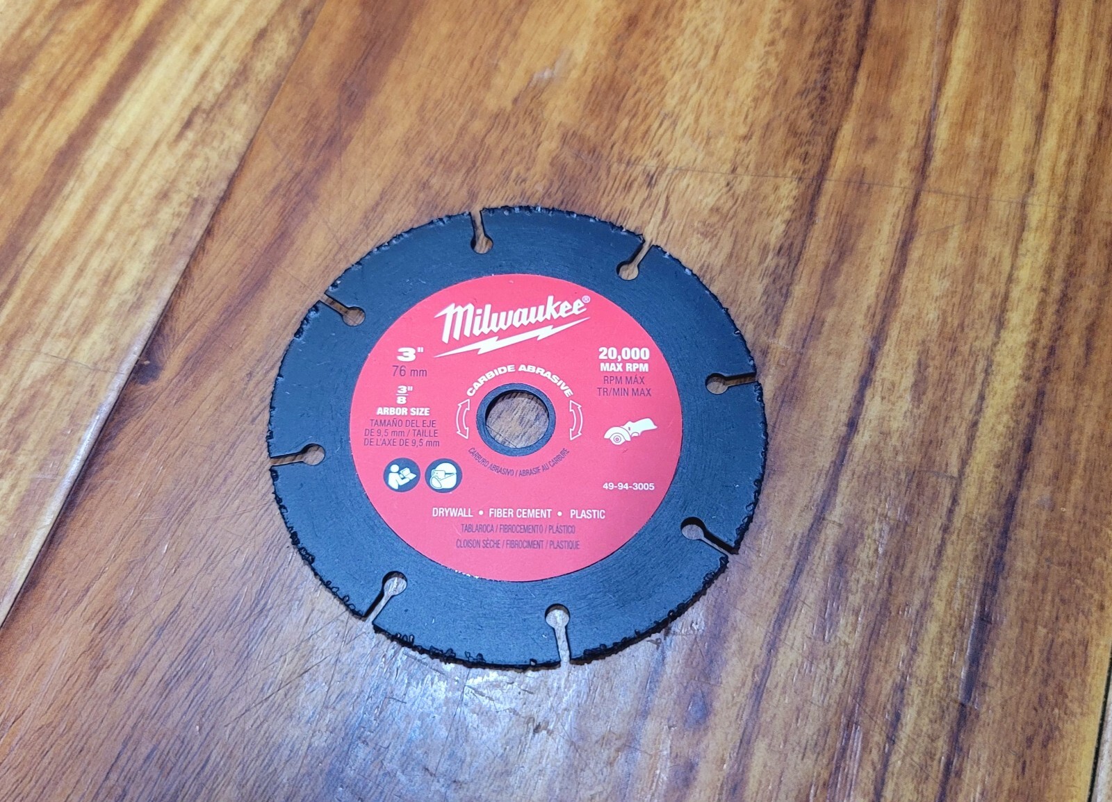 Milwaukee 49-94-3005 3 Inch Carbide Abrasive Blade OEM FOR 2522-20 CUT OFF TOOL