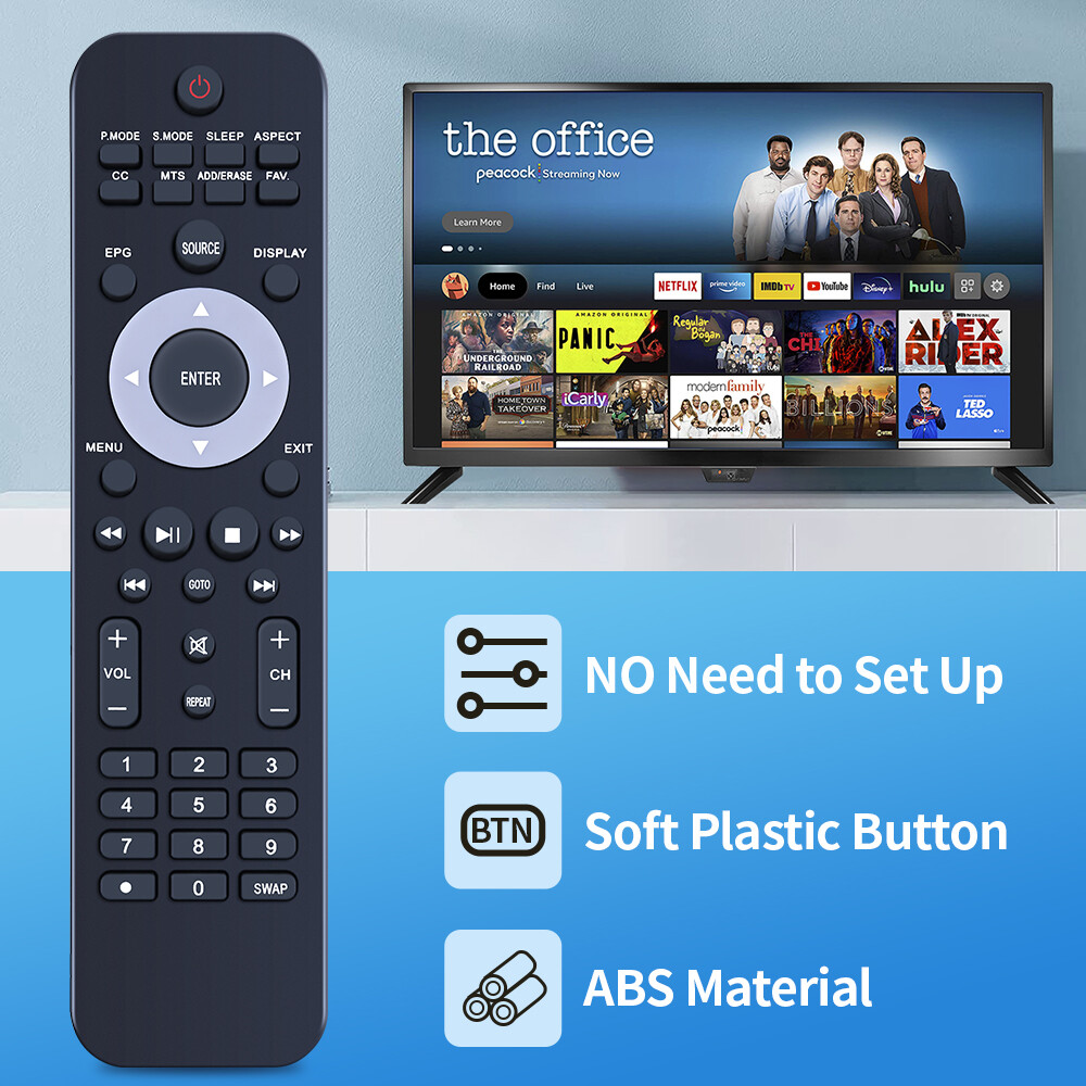 TZH-054 Remote Control For Polaroid TV 19GSR3000 22GSD3000F 24GSR3000 32GSR3000