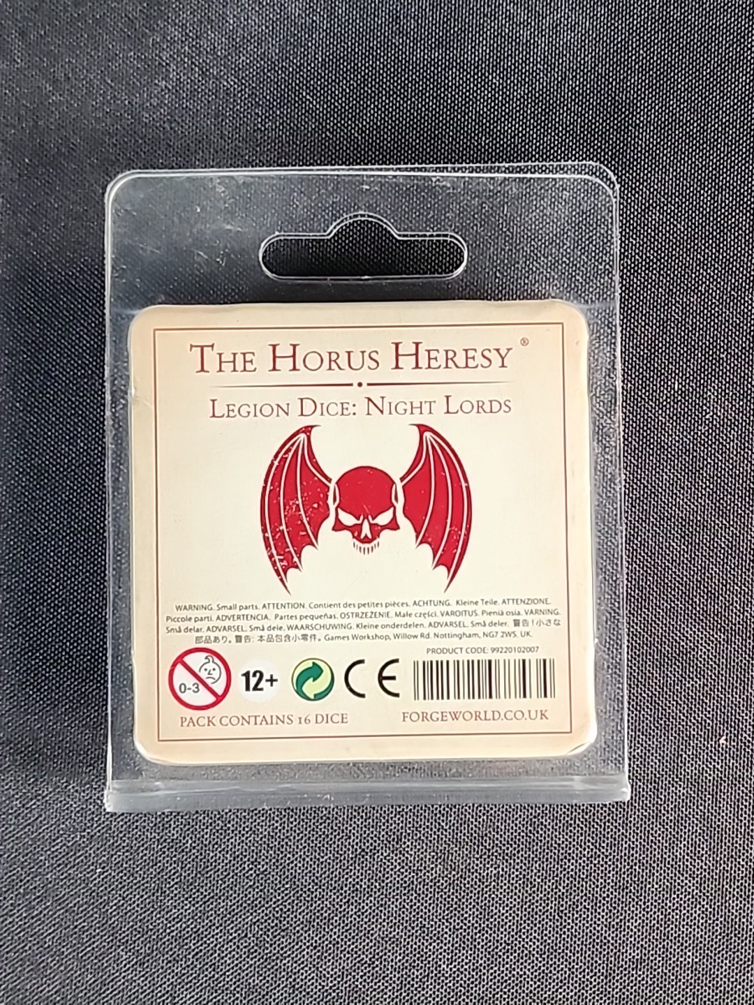GW Forgeworld 30k Horus Heresy Night Lords Dice Set