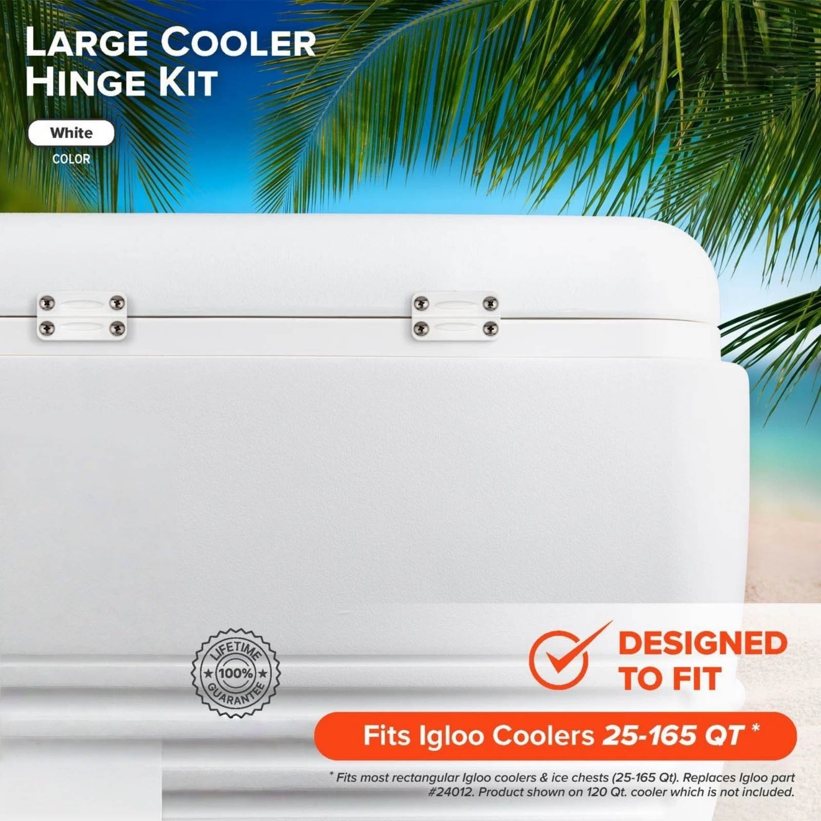 Premium Durable for Igloo Cooler Hinges and Latches Replacement Set White Color