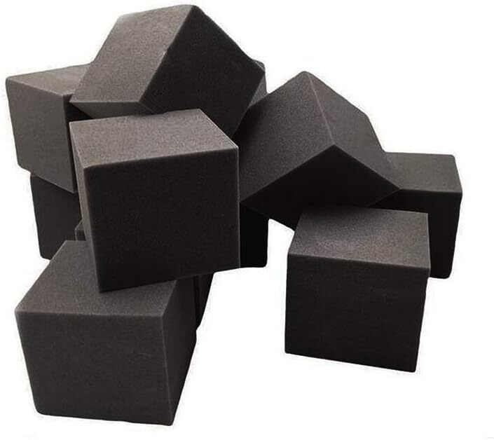 FoamRush Foam Pit Blocks/Cubes(Charcoal) 3" x 3" x 3" for Gym, Trampoline Arenas