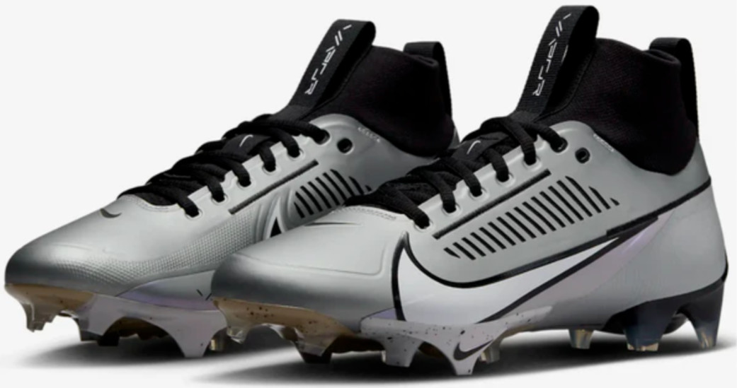 NIKE VAPOR EDGE PRO 360 2 FOOTBALL CLEATS SILVER/BLACK MEN'S SIZES NEW