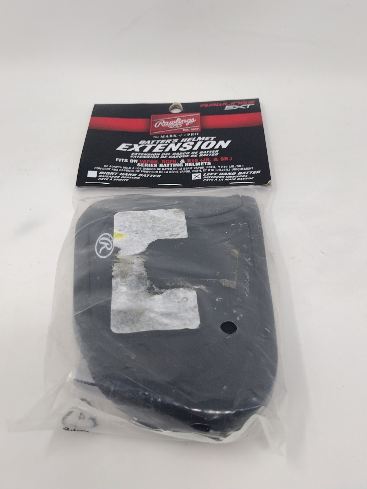 RAWLINGS EXT Left Hand BATTER HELMET EXTENSION Fits Vapor RCFH & R16 JR. & SR.