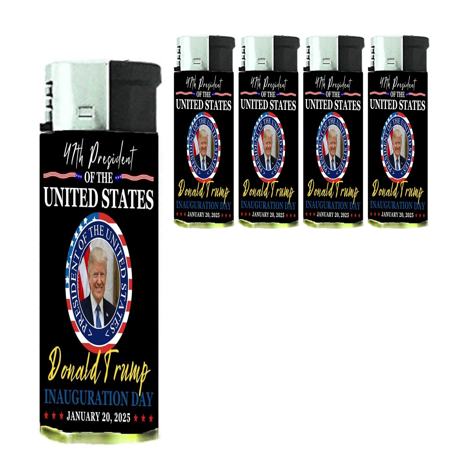 President Trump Inauguration USA 2024 Set of 5 Lighters