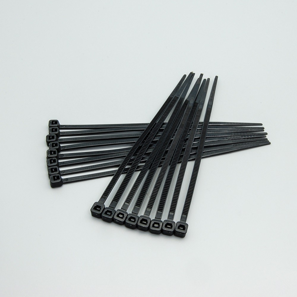 15 Pack of 4" Nylon Cable Tie 18lbs Black 100pk