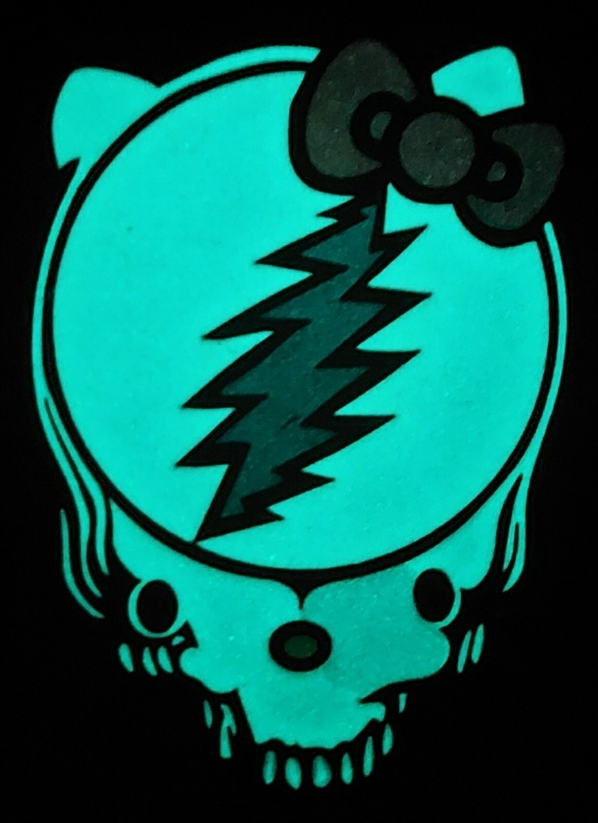 Hello Kitty Grateful Dead Glow in the Dark Pin GD Glowy Hat Pin FREE SHIPPING!!!