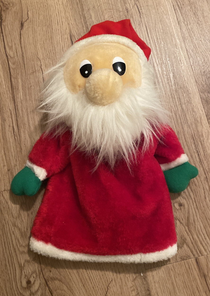 Santa Claus Ice Scraper Mit Plush Keeps Hand Warm  ￼11 X 7  Christmas Gift EUC
