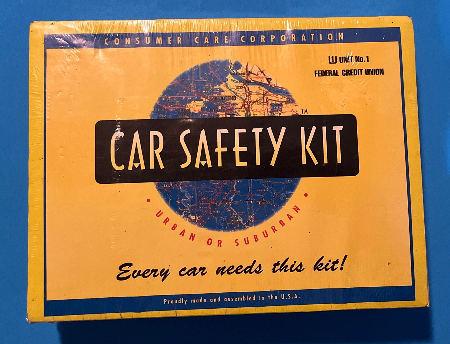 Lindco Products VINTAGE Car Safety Kit Made In The USA Federal Credit Union No.1