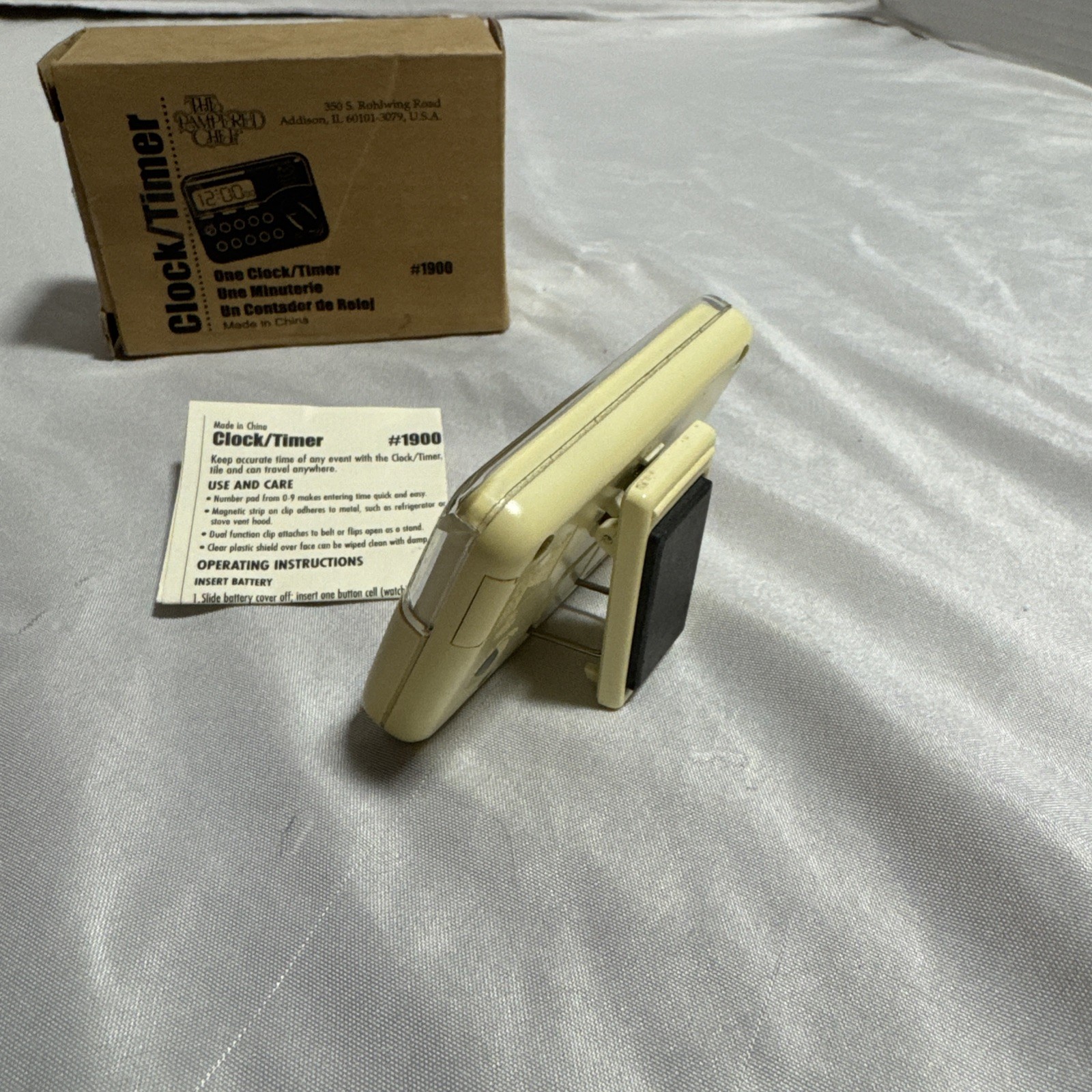 Retired The Pampered Chef # 1900 Digital Kitchen Clock Timer Tested/Working