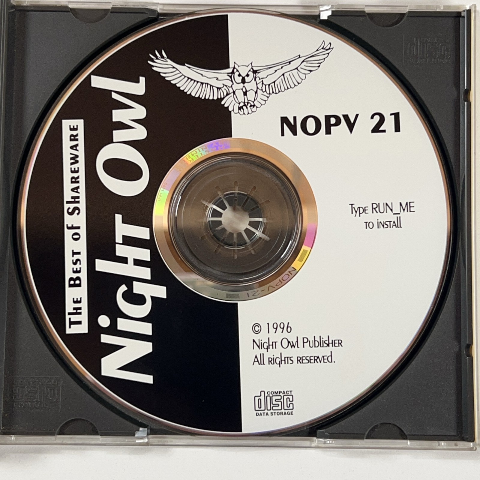 Night Owl NOPV 21 The Best of Shareware PC CD-ROM 1996 Vintage Software