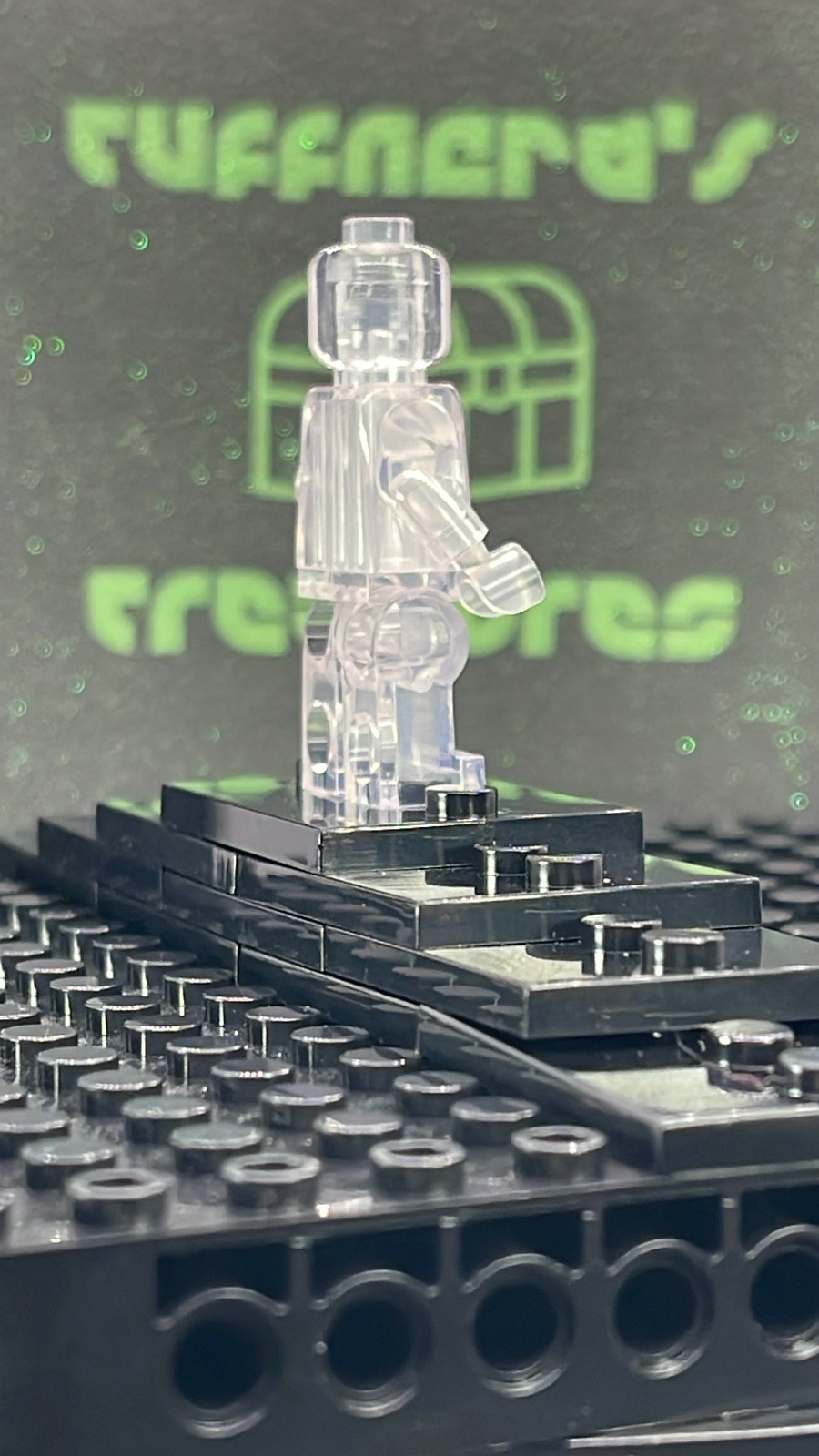 CUSTOM BLANK MOC TRANSPARENT CRYSTAL CLEAR MINIFIG