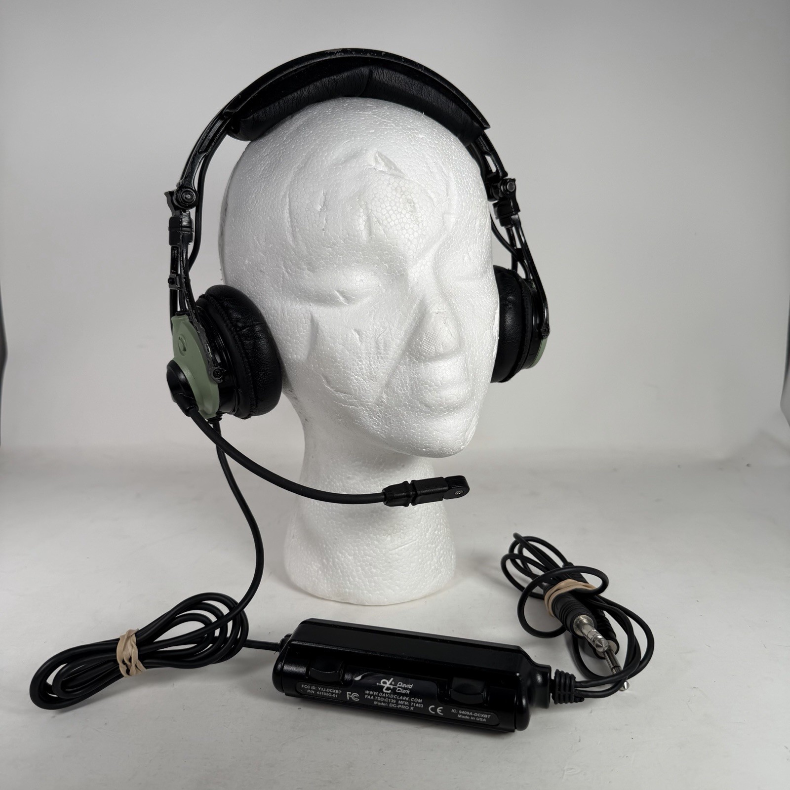 David Clark Pro X Aviation Headset GA Plugs Bluetooth Active Noise Canceling