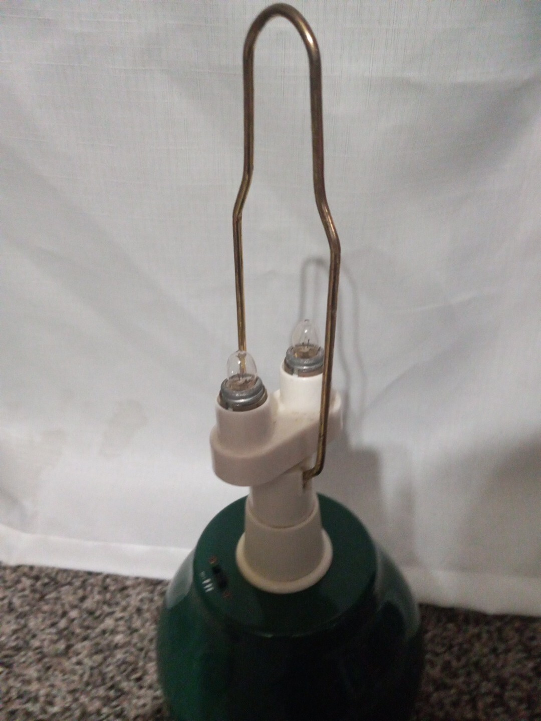Vintage Camping Light Battery Powered Green White 2 Settings