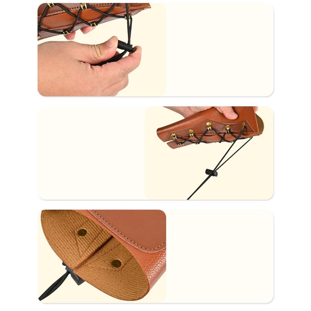 Leather Arm Full Forearm Coverage Recoil Protection For Right Hand