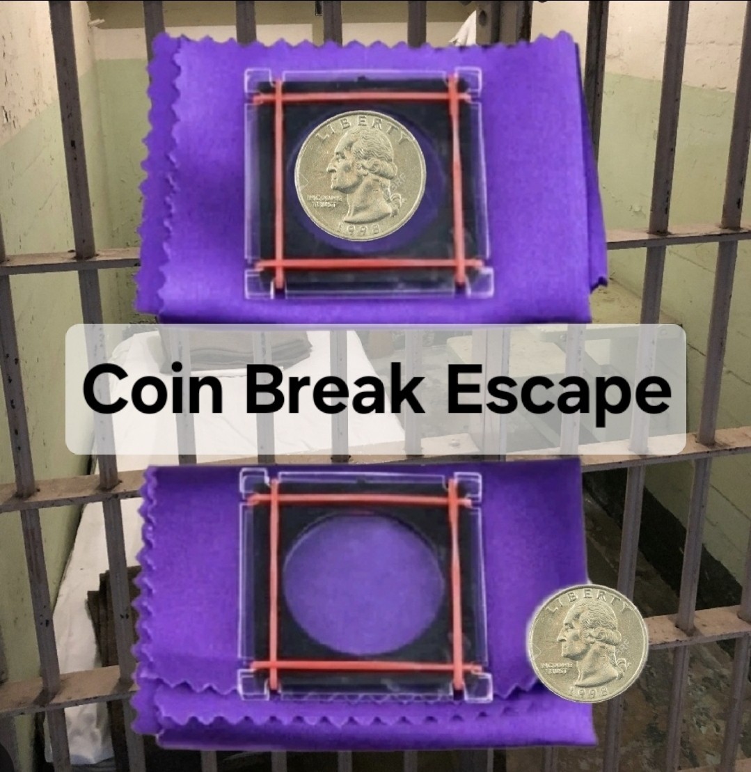 Magic Trick "Coin Break Escape" Vanishing Illusion Magician Prop M0E