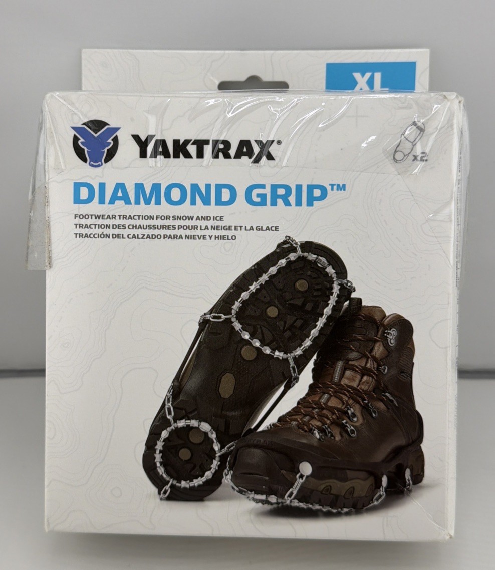 Yaktrax Walk Plus Traction Cleats XL Ice Snow Grips 360° Steel Coil Slip-On Shoe