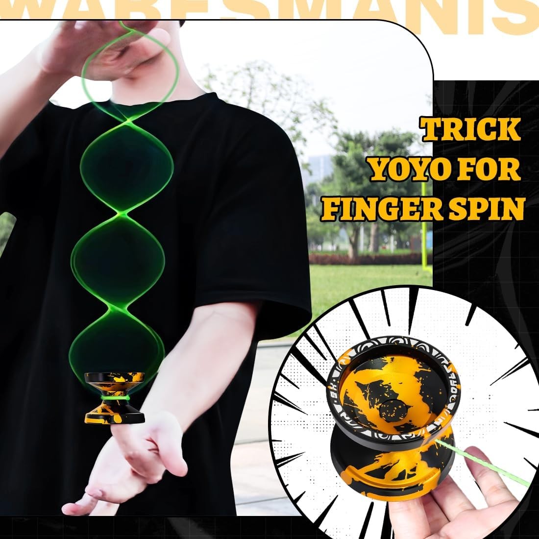 Responsive Yoyo X6 for Kids - Beginner Dual Function Finger Yoyo Tricks