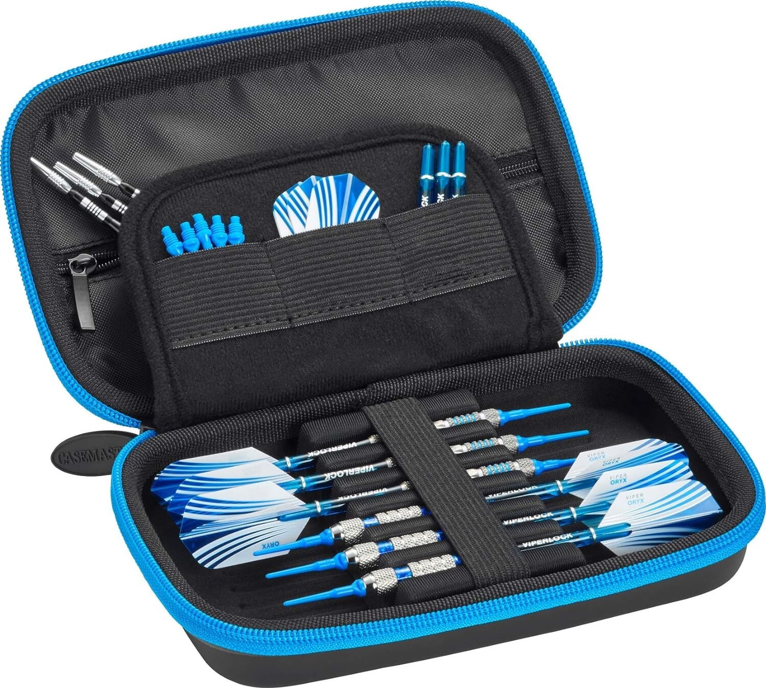 Casemaster Sentinel Dart Case with Blue Zipper