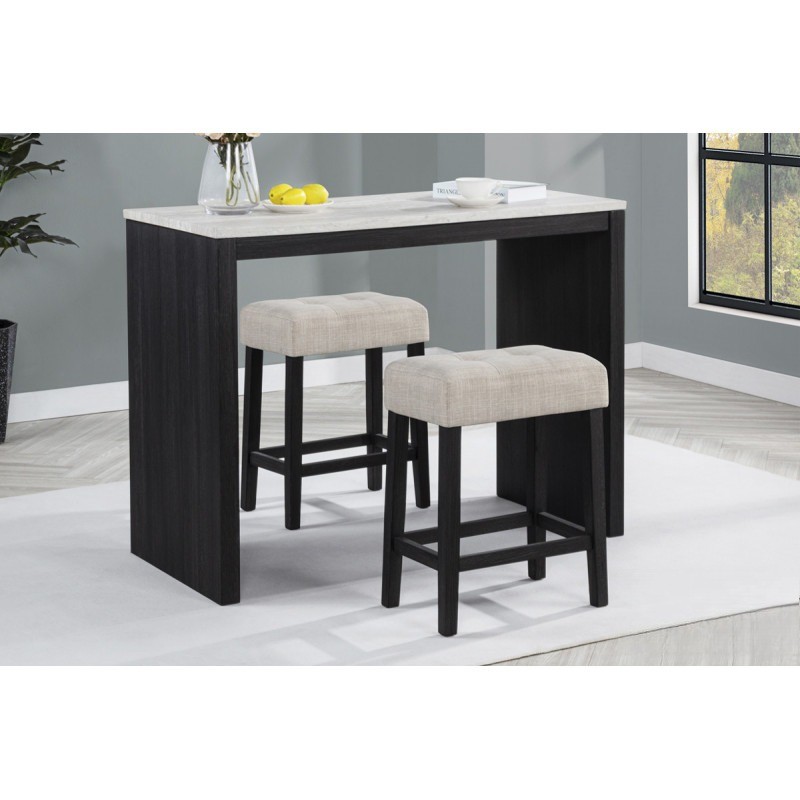 Black/Beige Polyester Counter Height Stools , Dining Room Kitchen Backless Bar