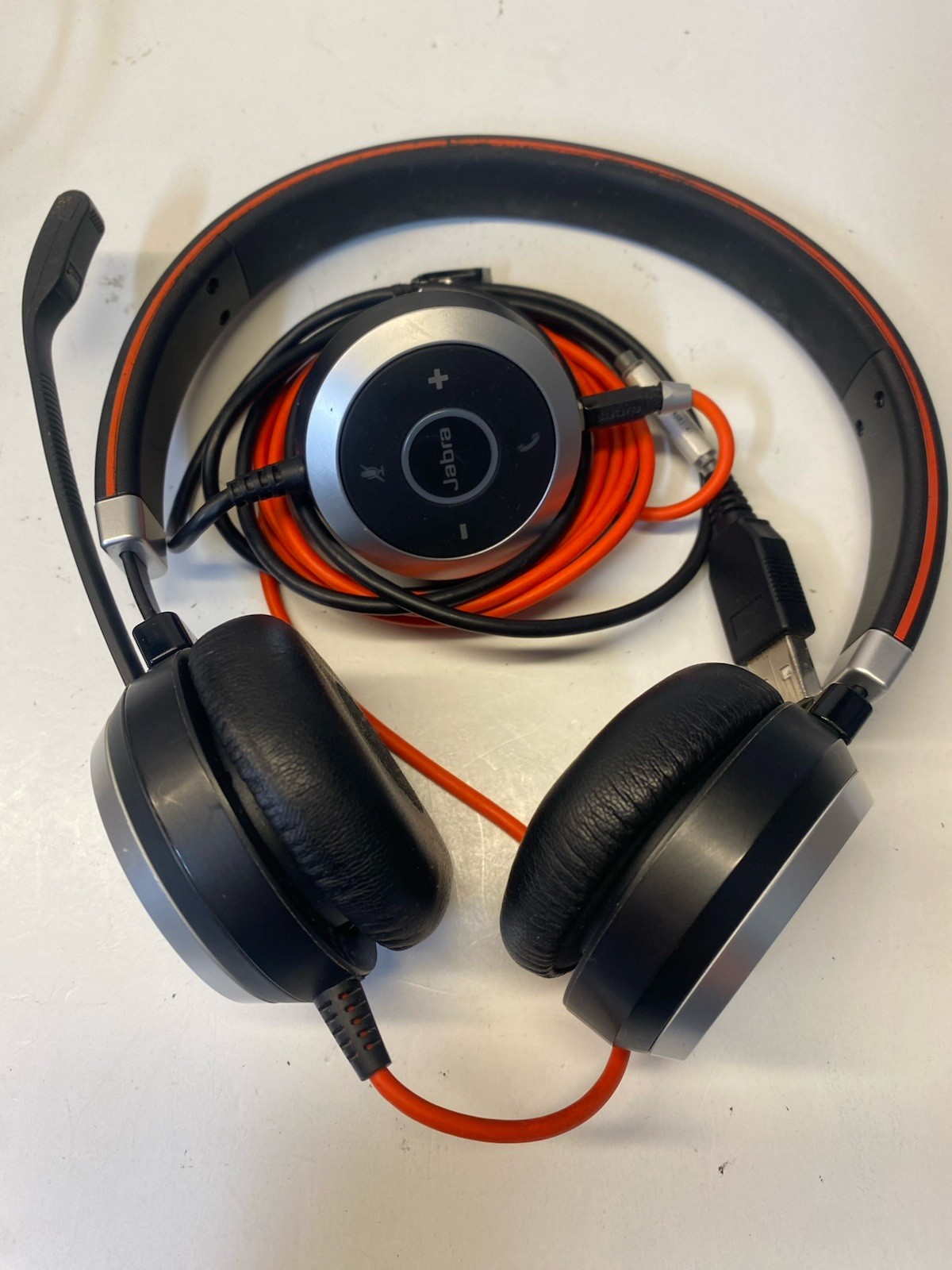 Jabra Evolve 40 ENC010 USB Headset w/ Inline Control Noise Cancelling Mic