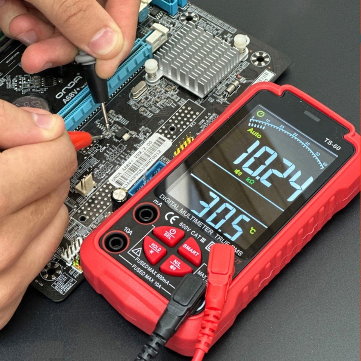 For Smart Digital Multimeter USB Rechargeable TRMS 6000 Counts ACDC Voltmeter