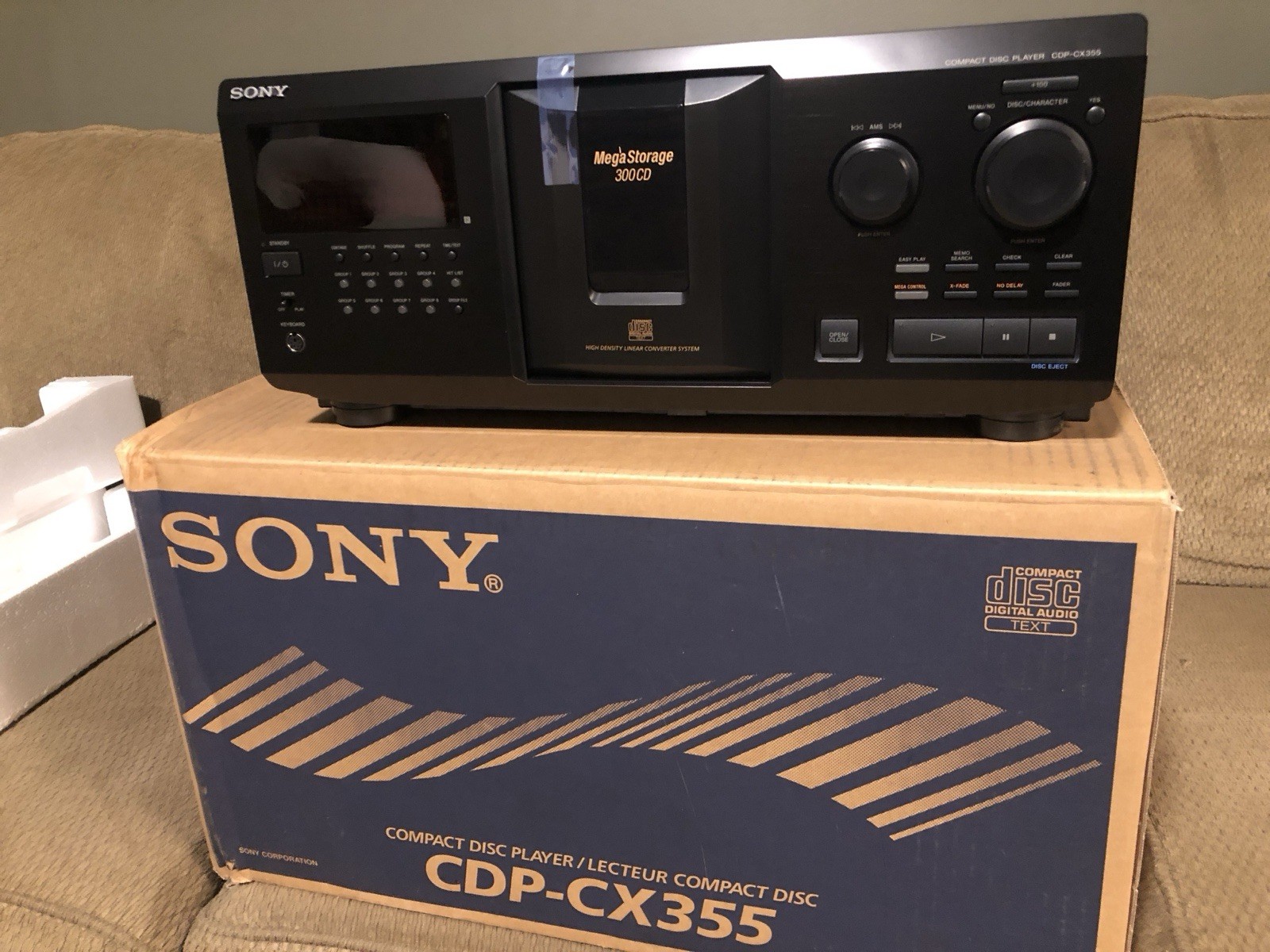 Sony CDP-CX355 CD Player Mega Storage 300 Disc Changer New Open Box! 🔥