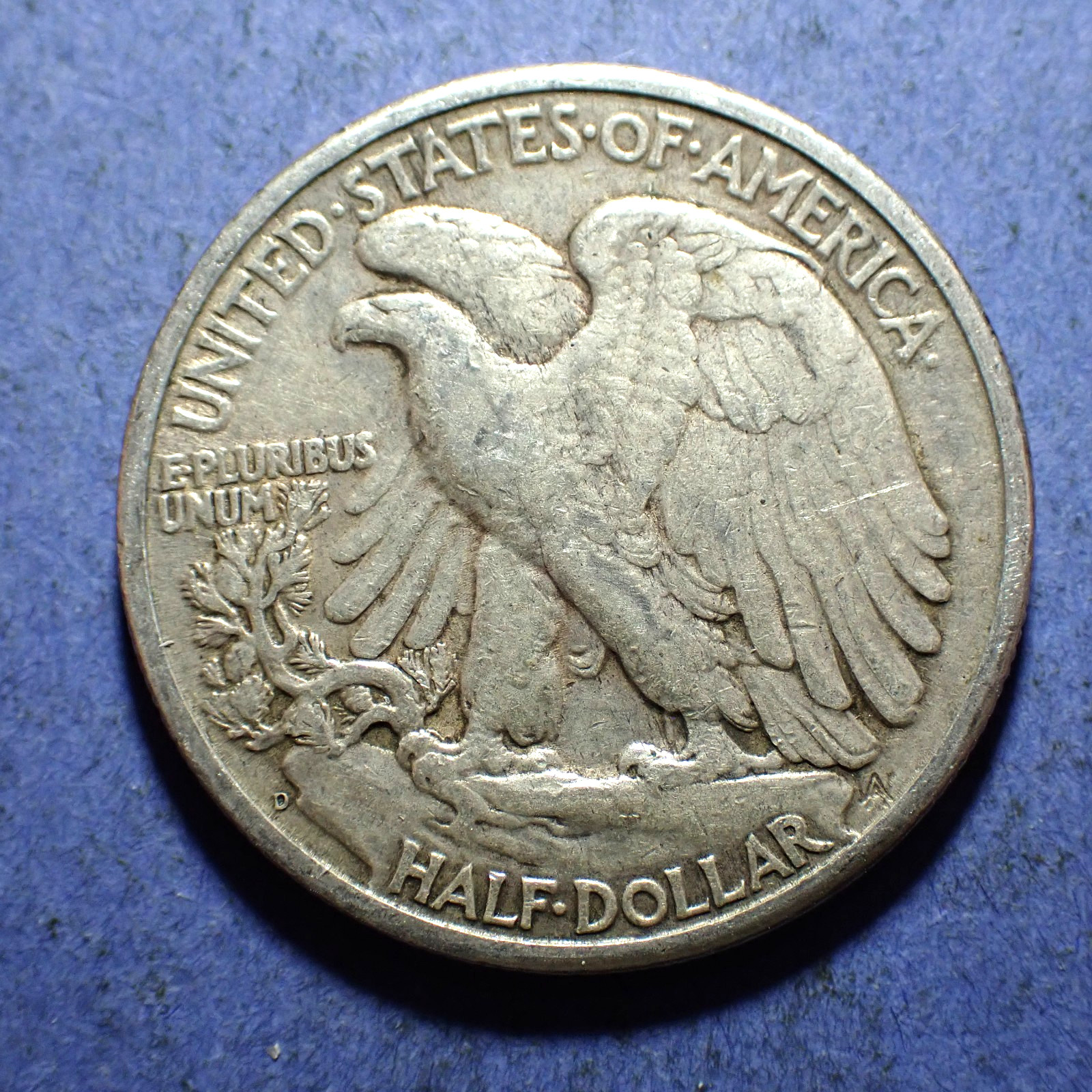 1947-D Walking Half Dollar Abt. XF