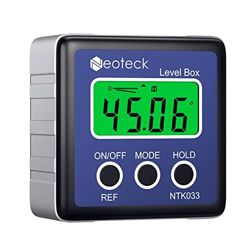 Digital Angle Finder LCD Digital Angle Gauge Waterproof Protractor Blue