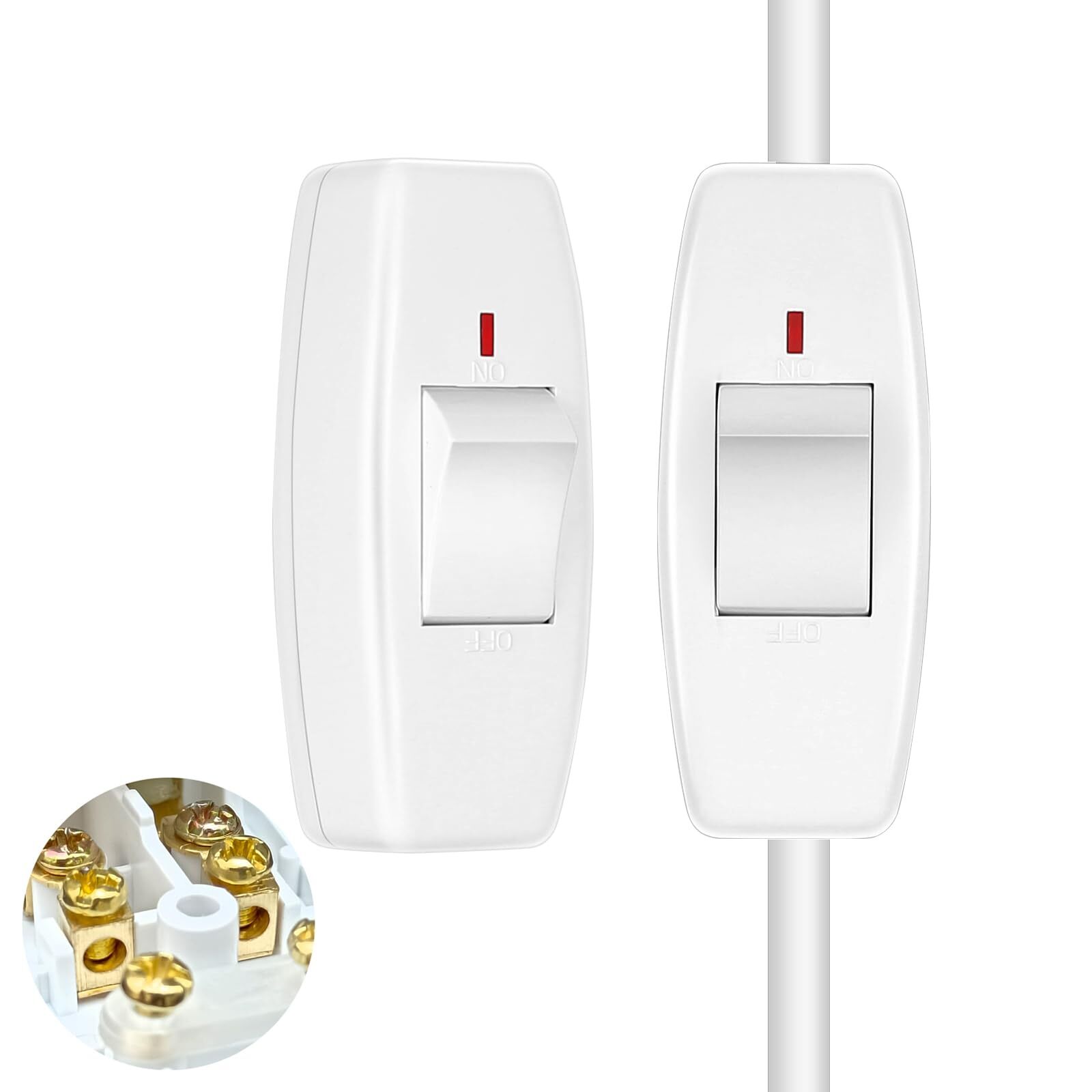 Inline Cord Switch Button In Line Cord Appliance Switchrated 6a Lamp Cord Rocker