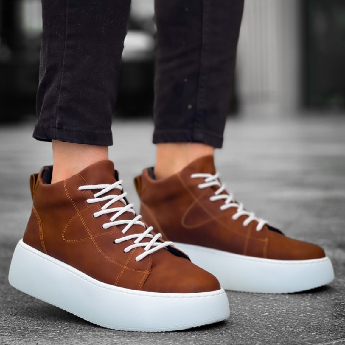 Men's Boots High Top Sport Shoes Lace Up Casual Boots For Men