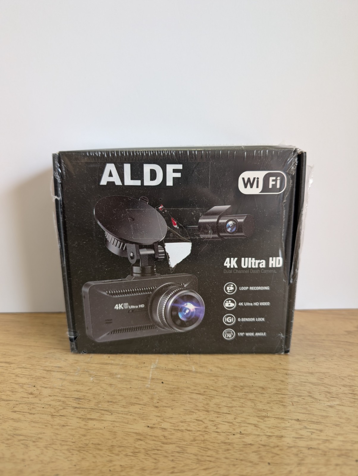 ALDF Dual Channel Dash Camera 4K Ultra HD Video Wifi NEW Sealed