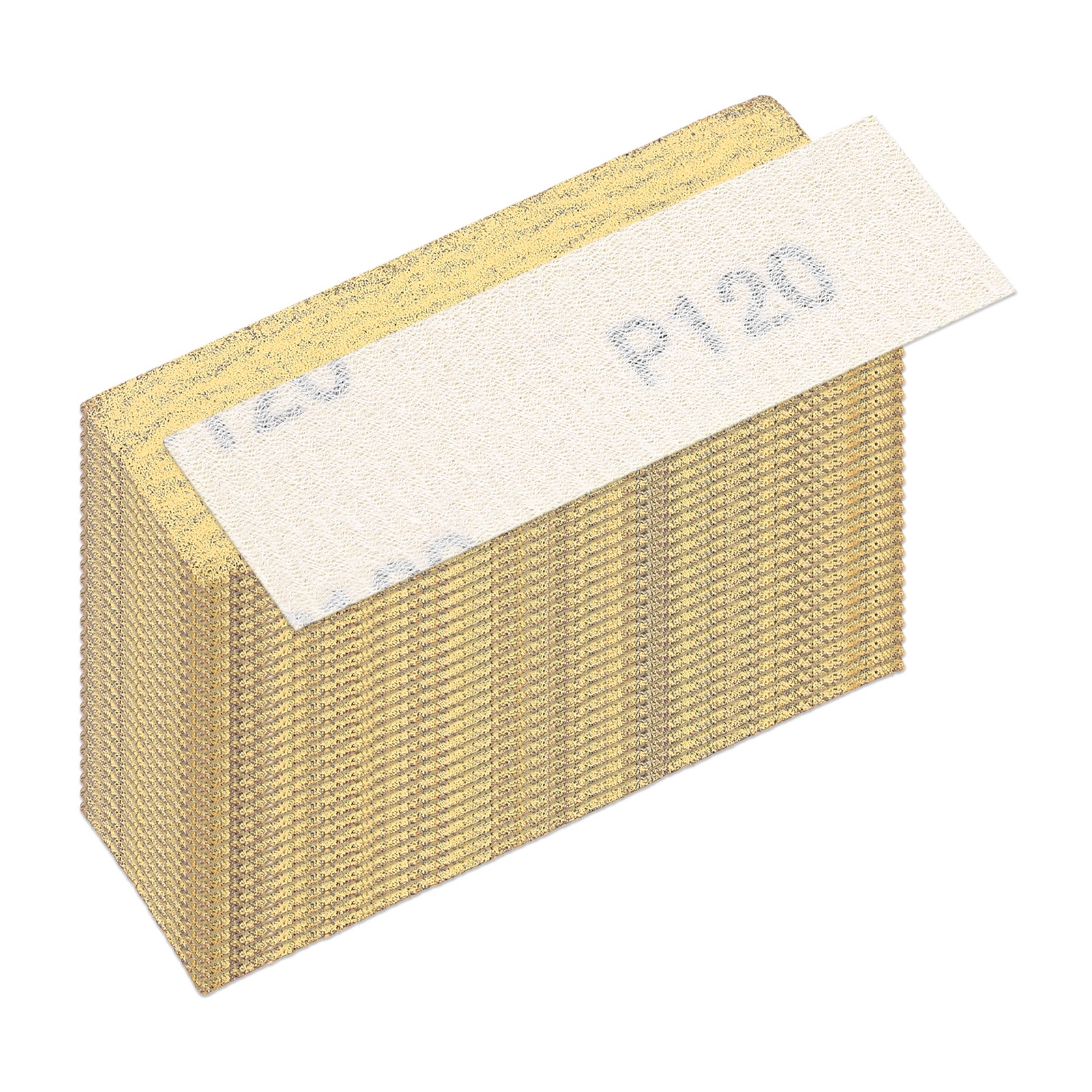 30 Pcs 120 Grit Dry Sandpapers, 1.2 x 3.5 Inch Sand Papers, Gold