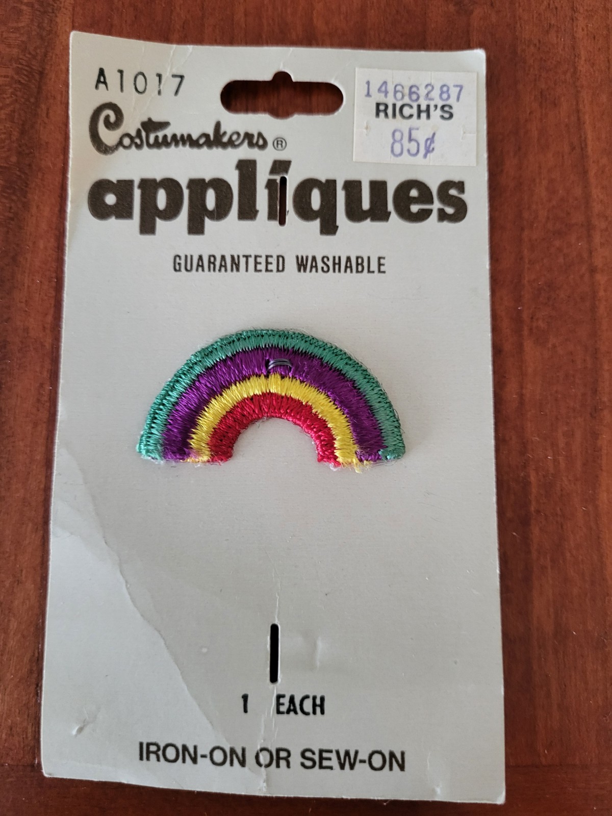 Vintage Costume Makers Rainbow Applique Iron On Or Sew On