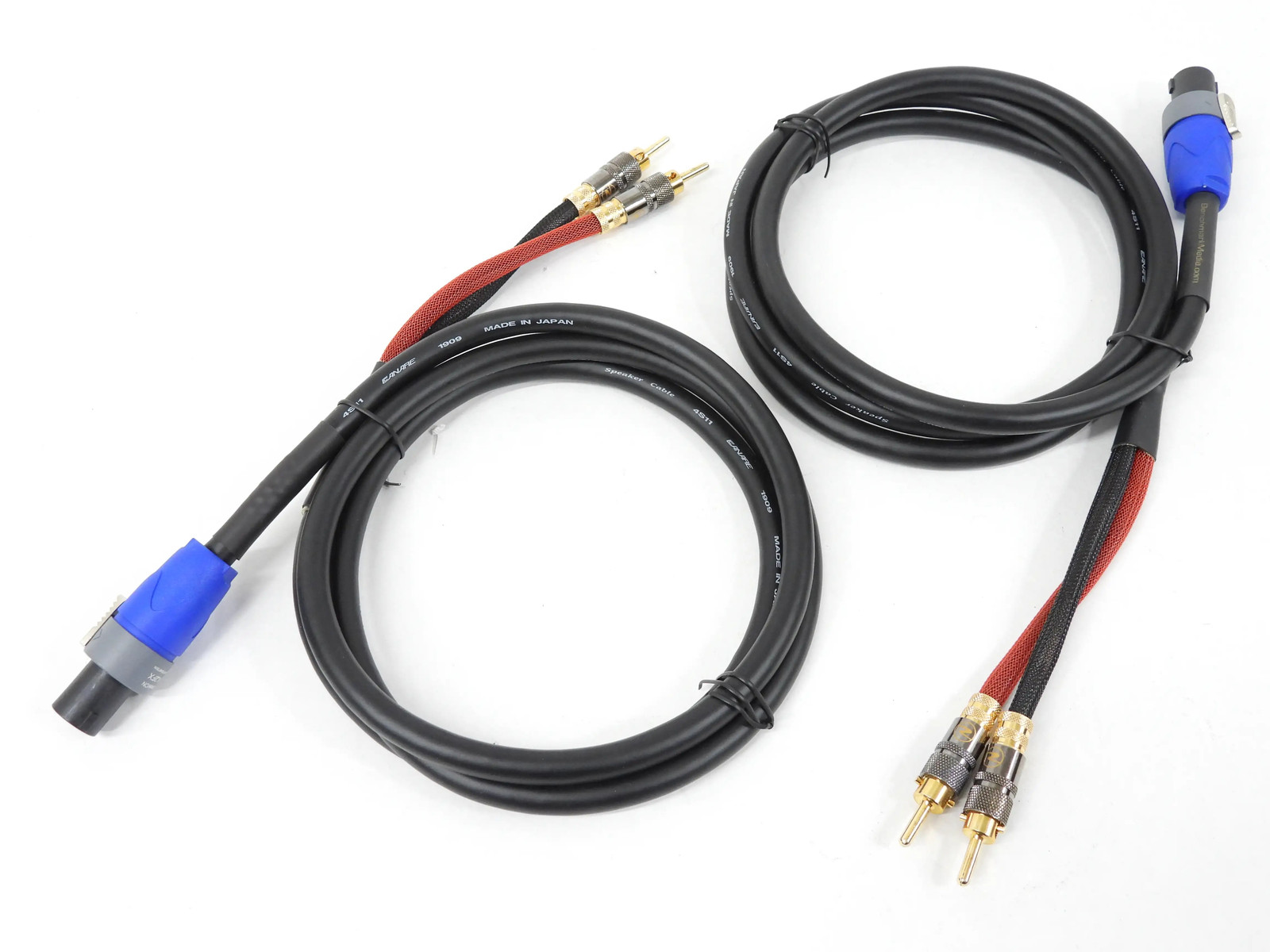 Benchmark SpeakON NL2 to Banana Speaker Cable 6' Stereo Pair (excellent)
