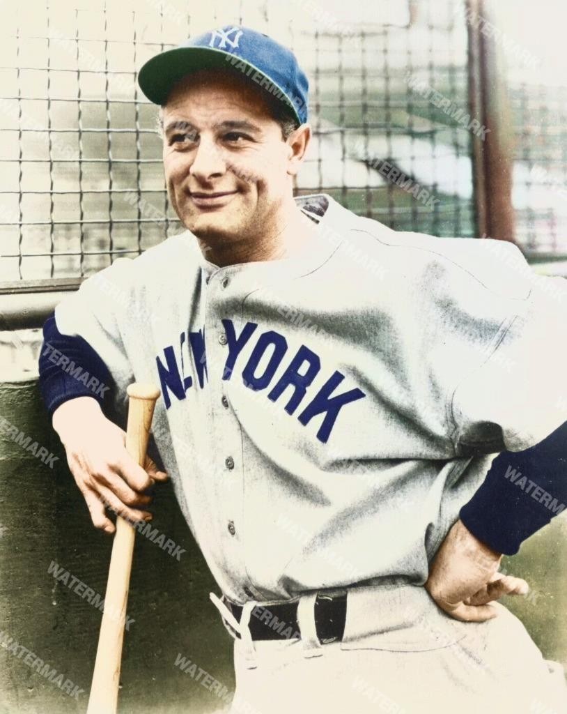 GW467 Lou Gehrig Iron Horse NY Yankees 8x10 11x14 16x20 Colorized Photo