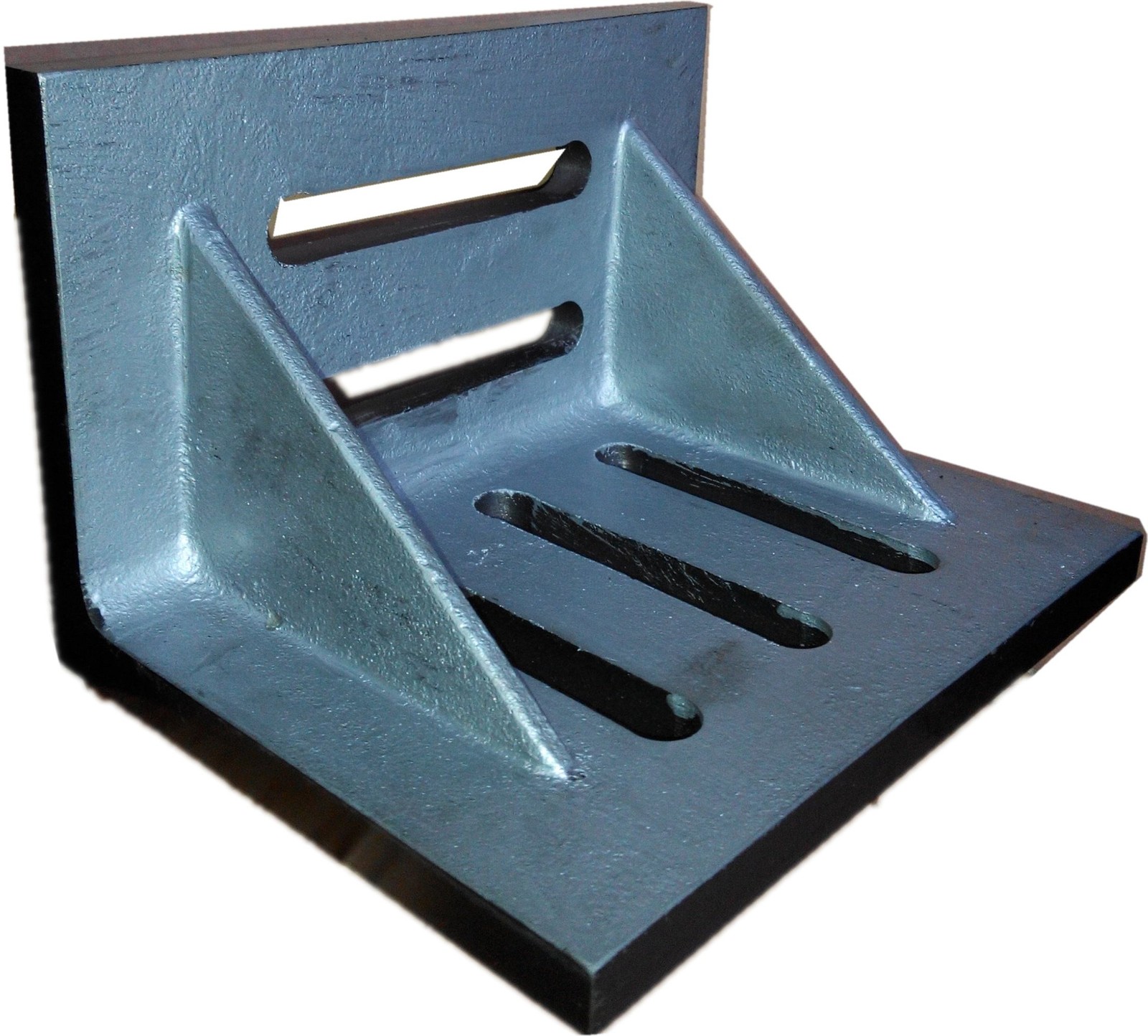 3402-0303 6" x 5" x 4-1/2" Slotted Angle Plate, Webbed