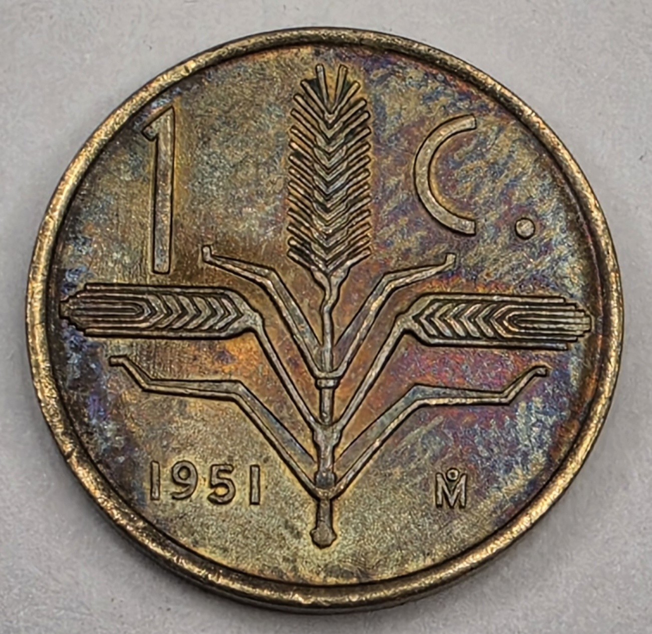 1951 Mexico 1 One Centavo - Uncirculated Mexican Brass World Coin