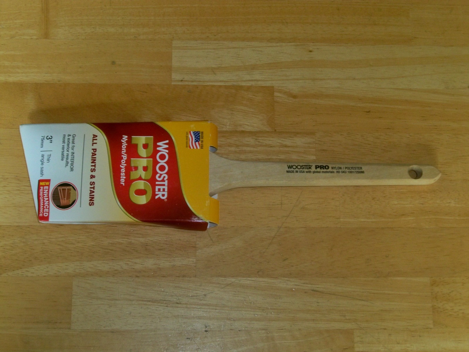 WOOSTER Pro 3" -- Nylon / Polyester 3 inch -- Thin Angle Sash Paint Brush